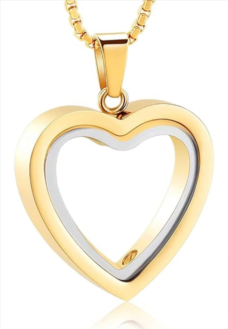 Colgante en forma de corazón de acero inoxidable