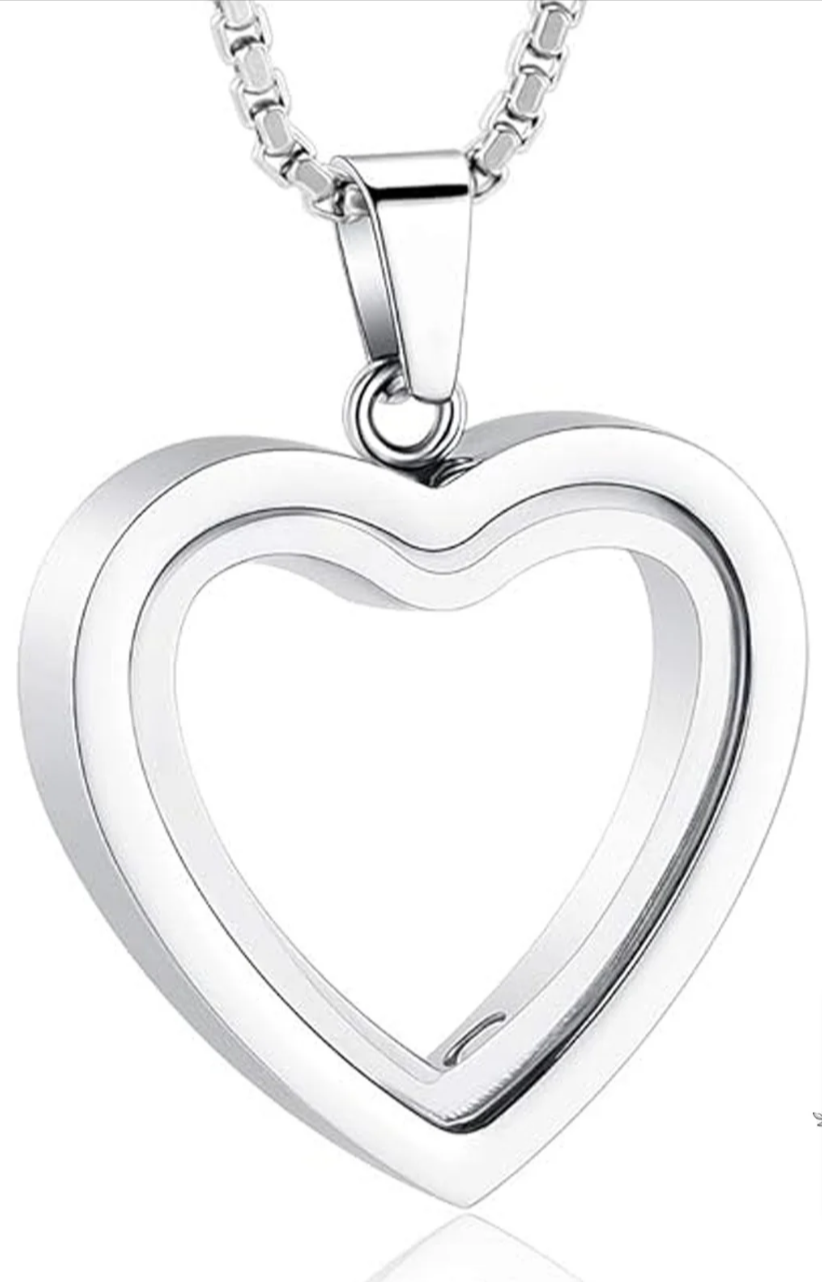 Colgante en forma de corazón de acero inoxidable