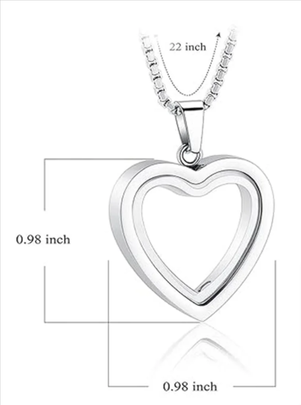 Colgante en forma de corazón de acero inoxidable